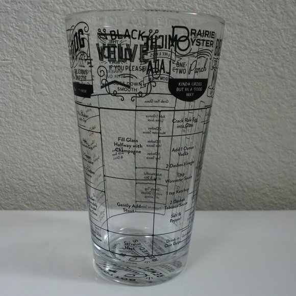 Cocktail Recipe Glass Fred Good Measure NIB - Picture 13 of 15